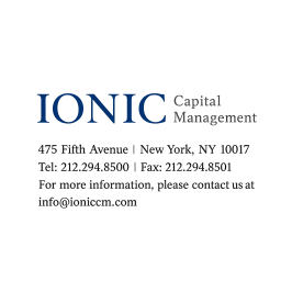 IONIC CAPITAL MANAGEMENT LLC